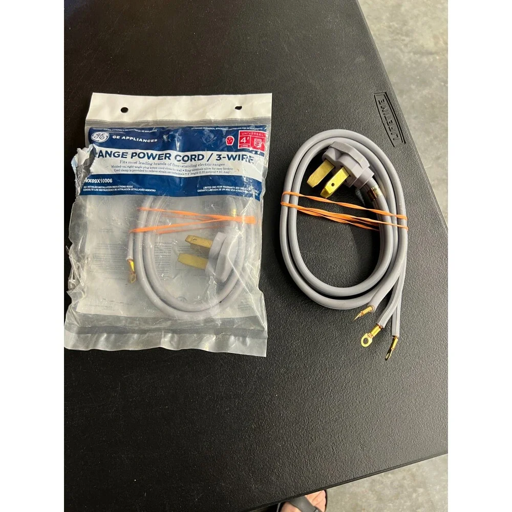 4' GE Electric Range Power Cord 3 Wire 3 Prong 40 Amp Appliances WX09X10006